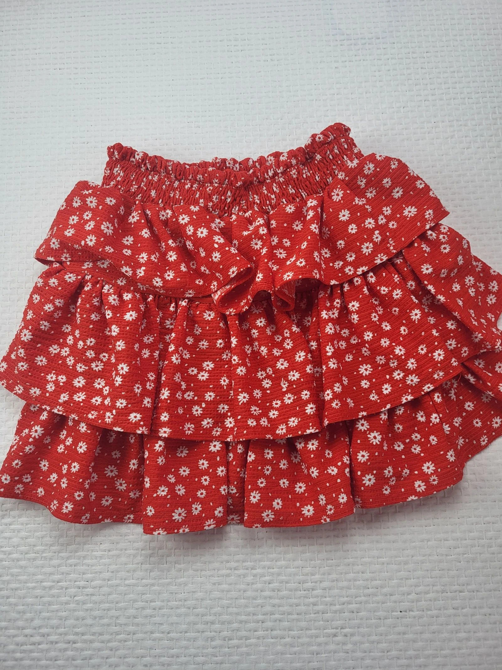 Red floral ruffled short skirt Orchestra – 6 years (116 cm) – photo 2